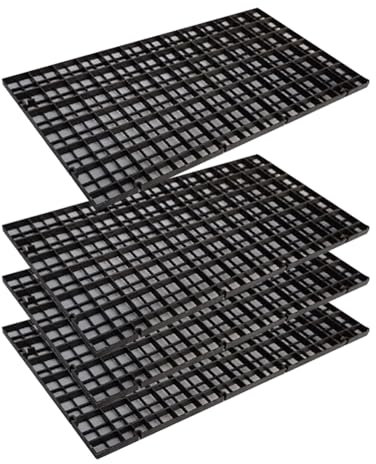 4 Pcs Aquarium Fish Tank Divider Fish Tank Bottom Tray Egg Crate Divider Plastic Grid Divider Aquarium Filter Separator Fish Tank Partition Board for Plants Fishes 30 x 15cm