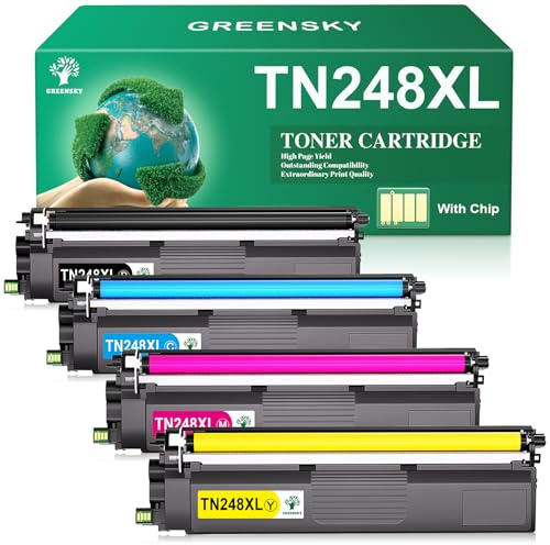 GREENSKY TN248XL TN248 Kompatibel für MFC-L3760CDW Toner MFC-L3740CDWE MFC-L3740CDW DCP-L3560CDW TN 248 DCP-L3520CDWE MFC-L8390CDW HL-L3240CDW HL-L3220CWE