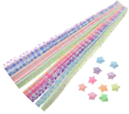 LALAFINA 630stücke Teiliges Origami-papier Leuchtenden Sternenstreifen Für Diy-faltsterne Für Bastelprojekte Und Festliche Dekorationen
