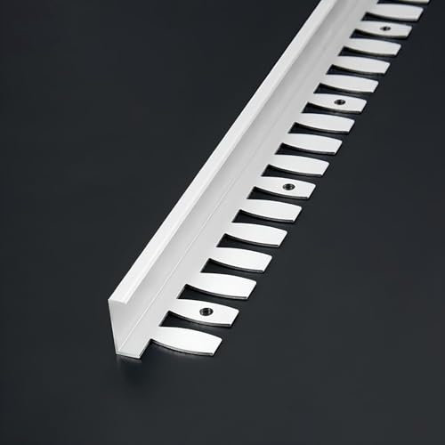 Tira Final Universal De Aluminio Anodizado Flexible De 135 Cm - Perfil En Forma De C De 2 Piezas para Borde De Escalera, Adecuado para Todo Tipo De Baldosas Y Pisos - Protección Duradera De