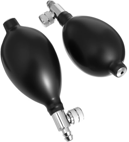 ABOOFAN 2 Schwarze Blutdruckbirnen aus Latex Aufblasbirne mit Luftablassventil 2stücke Ersatz für Blutdruckmessgerät Manuell Heim und Klinik