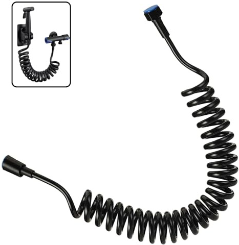 5 Meter Teleskopischer Duschschlauch, Brauseschlauch Flexible Schlauch Dusche Shower Hose Schnittstelle Shower Hose Dauerhaft für Wasserhahn Bidet Sprühgerät Handbrause