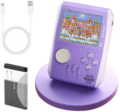 SGZIOO Retro Handheld Game Console, Retro Games Console Handheld, Portable Handheld Games Consoles with 3.0 Screen, Built In 666 Classic FC Games, Rechargeable Battery for Kids & Adults