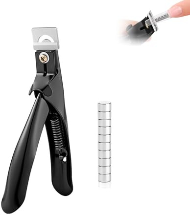 Hsyadazi Nagelklippare för gelnaglar och konstgjorda naglar, professionell spetsskärare i rostfritt stål med vassa blad för manikyr och gör-det-själv-nageldesign (svart)