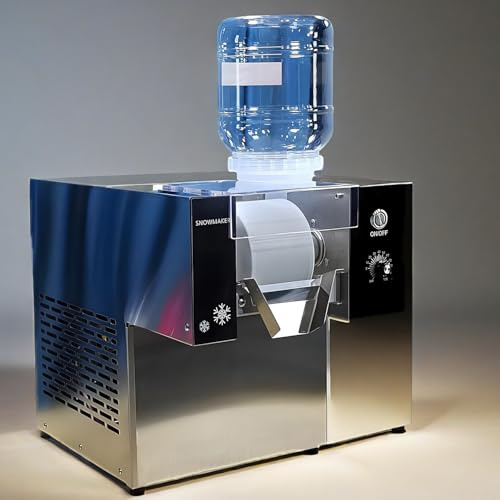 DowPie Macchina Automatica per Ghiaccio tritato, Macchina per Ghiaccio a Fiocchi di Neve Commerciale e Macchina per Ghiaccio tritato, velocità Regolabile, Adatta per Food Truck, ristoranti 220V-120F