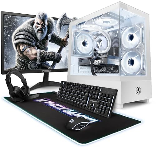 VIBOX VIII-601 PC Gamer Complet • 23 Écran • Intel Core i9 12900KF 16 cœurs • AMD Radeon RX 9060 XT 16 Go • 16 Go RAM • 1 to SSD • Windows 11 • WiFi 6 + Bluetooth 5.4