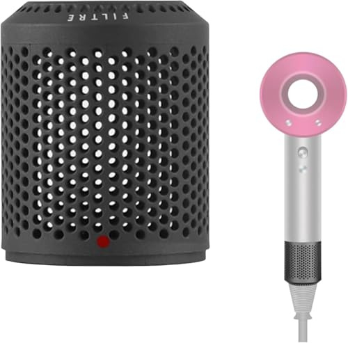 MYAYD Outer Filter Cover for Dyson Supersonic HD01 HD03 HD07 HD08 HD15 Hair Dryer Attachment, Detachable Hair Dryer Outer Strainer Filter Cage Replacement Parts (Dark Grey)