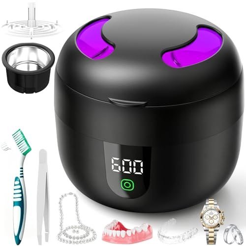 QumKal Ultrasonic Retainer Cleaner, 45khz Removable Tank Ultrasonic Cleaner