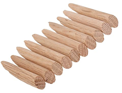 Bewinner 50-teiliges Holzdübel-Vorrichtungs-Zubehörteil-Set für die Holzbearbeitung, 9,5-mm-Lochstopfen für Stabile Struktur und Hervorragende Haltbarkeit, Eichen- oder Kiefernmaterial (Eiche)