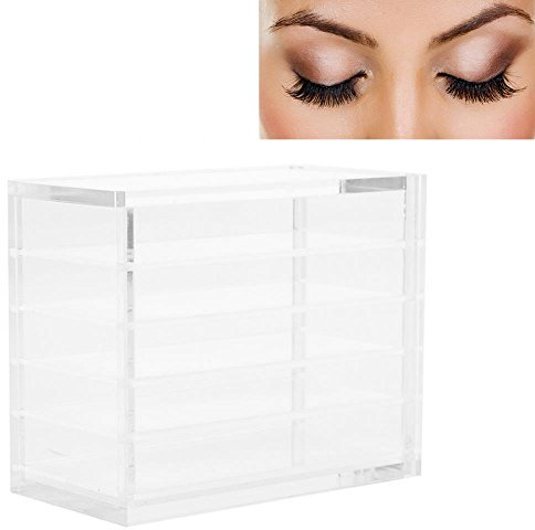 Wimpern Fall, Gefälschte Wimpern Lagerung Klare Wimpern Aufbewahrungsbox Make-Up Veranstalter Wimpern Palettenhalter 5 Schichten Pfropfen Auge