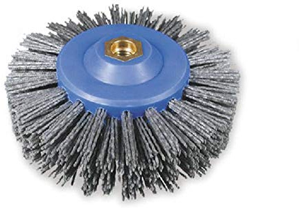 SAIT Spazzola in nylon gr60 abrasiva rusticante SNCR 140x30 M14 per pulizia e sverniciatura