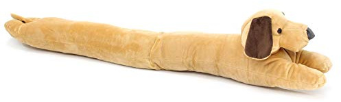 Carousel Home and Gifts Sausage Dog Fabric Novelty Dachshund Door Draught Excluder ~ Door Draught Cushion Beige