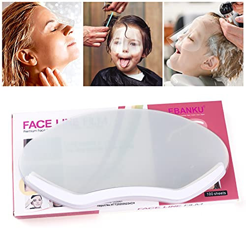 EBANKU 100PCS Microblading Shower Face Shields Visors, Disposable Face Shields Makeup Eye Shield for Hairspray Salon Supplies and Eyelash Extensions Eye Eyelid Surgery Aftercare