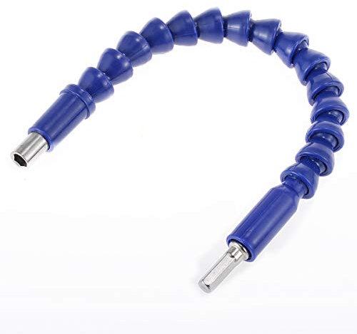 KATUR Flexible Bohrerverlängerung, Schraubendreher-Softschaften, Universal-Bohreranschluss, 0,64 cm Bohrmaschinenadapter + 0,64 cm Verlängerungsbohrer-Bit (blau)