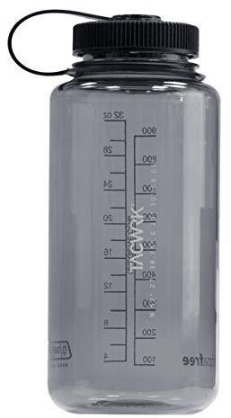 TACWRK Nalgene Trinkflasche 1 L Everyday Weithals WH TW Koordinaten Edition Sport-Flasche BPA-frei, auslaufsicher, geschmacksneutral, leicht zu reinigen (Grau)