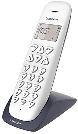Logicom VEGA 150 Téléphone Fixe sans Fil sans Répondeur - Solo - Téléphones analogiques et dect - Ardoise/Blanc