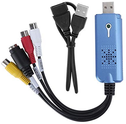 CHICIRIS USB Capture Card, Video Capture Card, Recording Mode MPEG4 Support for Multiple Video Inputs of Composite, VCR/DVD Player, Single way of RCA Video, Global Video System