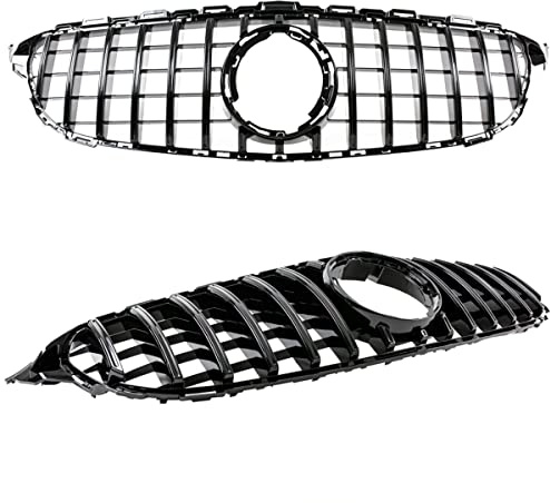 Kühlergrill Schwarz Glanz kompatibel für Mercedes C-Klasse W205 S205 Mopf ab 2018 auf Sport-Panamericana DM Autoteile 2746