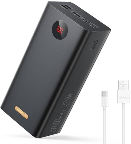 ROMOSS PEA60 60000mAh Batterie Externe pour Portable, Supporte la Charge Rapide 22.5W, Batterie Externe d'enorme capacite 222Wh, Ecran LED, Chargement Rapide pour Tous Les Smartphones et tablettes