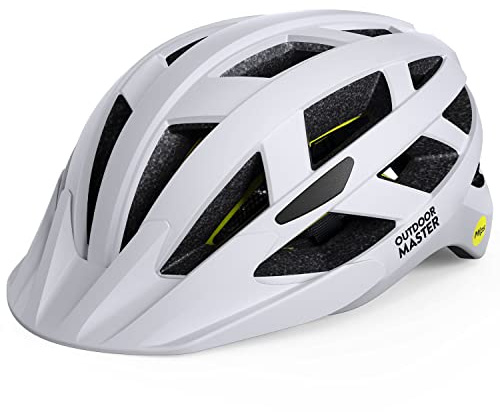 OutdoorMaster Gem Recreational MIPS Cycling Helmet - Two Removable Liners & Ventilation in Multi-Environment - Bike Helmet in Mountain, Motorway for Youth & Adult (Chalk Cliff, Large)