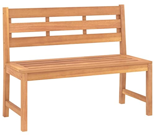 vidaXL Gartenbank 114 cm Massivholz Teak