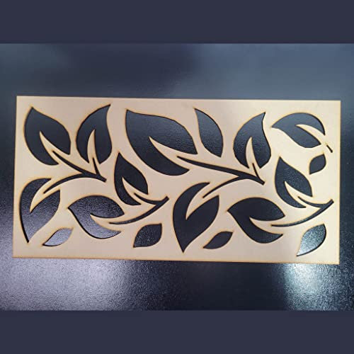 Ivy Leaf Trellis Grate Radiator Cabinet wall Decorative Screening-grille- Perforated MDF panel (600x300mm) 0115 (3mm thick MDF)