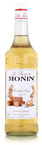 MONIN Sirup Praliné Nuss 1,0 l | geschmacksintensiver Praliné-Nuss Sirup für Kaffeegetränke, Desserts, Barista Kreationen und Cocktails