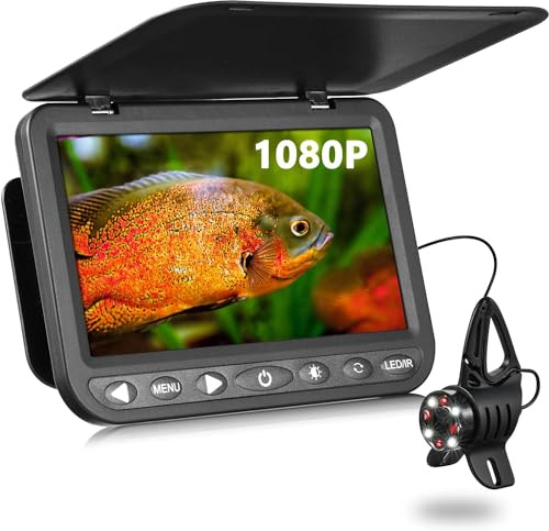 FishPRO - Telecamera per pesca subacquea HD1080P 7'' IPS, 10.000 mAh, non c'è bisogno di imparare), visione notturna, fotocamera per pesca sul ghiaccio, subacquea, pesca sul ghiaccio, idea regalo
