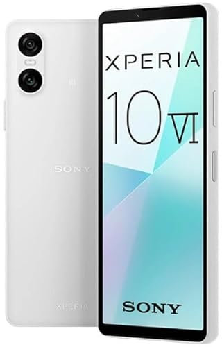sony Xperia 10 VI - 6.1 Inch 21:9 Wide OLED - Three optical focal lengths - Lightweight - Android 14 - SIM free - 128GB storage - IP65/68 rating - Dual SIM hybrid- White
