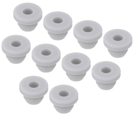 sourcing map 10Pcs Snap Rubber Grommet Plug Mount Dia 6mm ID 3.5mm Narrow Groove Width 2mm Seal Anti-Scratch for Electrical Box Cable Pipes Grey