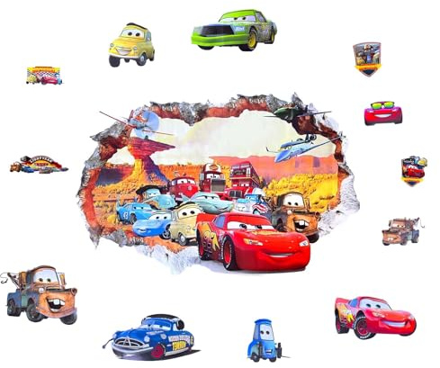 3D Cartoon Wall Stickers, Cute Wall Sticker for Bedrooms, Self-Adhesive Kids for Kids Room Decoration, Cartoon Wall Vinyl Stickers for Bedroom Living Room Hotel Deco