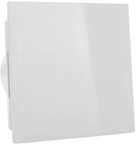 Whisper Pro-Design Badlüfter - Weiß - Ø 100 mm - Mit Nachlauf - Flacher Kunststoff - Energieeffizient - Leiser Betrieb