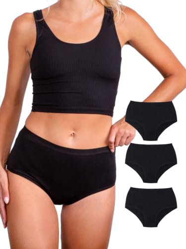 Comfort Ultra, Periodenunterschwäche Damen, Menstruationsslip, High Waist | Ersetzt bis zu 6 Tamponwechsel, sehr starke Tage und Nacht, Bio-Baumwolle, PFAS-frei, biozidfrei, vegan, Periodenunterwäsche