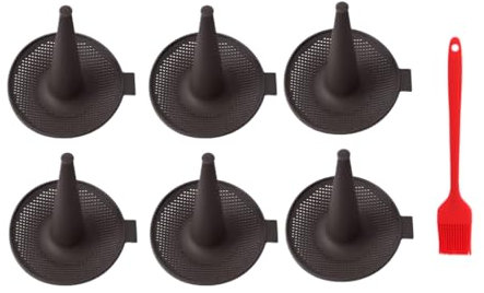 Abiyou Moule à Beignets pour Cuisson, 6 Pièces Moule à Beignets en Caoutchouc, Moules à Bagel Envoyer Brosse de Cuisson, Moule à Gâteaux Donut Muffin en Silicone, pour Bagels et Beignets