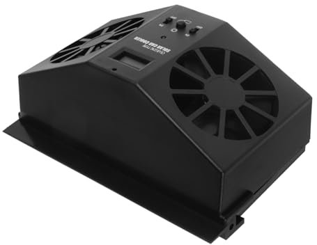 GLEAVI Car Exhaust Fan Solar-powered Window Vent Smoke Removal Airflow and Ventilation Abs Construction