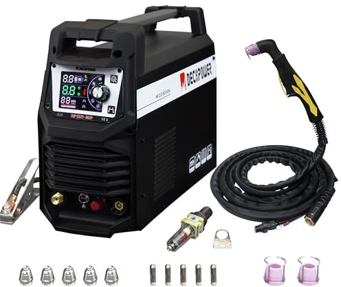 DECAPOWER machine de découpe plasma à arc pilote HF CUT-50P 50Amps 220V Avec arc de frappe du pilote Coupe (Accessoires standard)