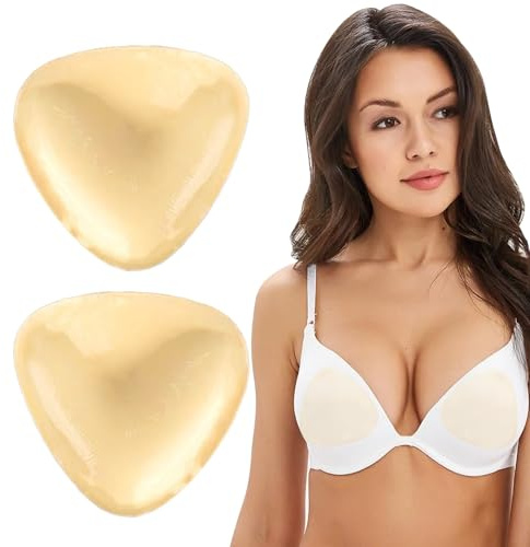 BOULESENM 1 Paire Soutien Gorge Adhesif Push up,Triangulaire Respirant Couleur Peau Amovible,Coussinet Soutien Gorge,Soutiens Gorges Adhesif Invisible,pour Les Maillots De Bain Et Les Bikinis