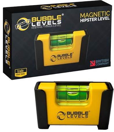 BUBBLE LEVELS | MINI Magnetic Hipster Level | Magnetic MINI Spirit Level with Detachable Belt & Body Clip | DIY Tools