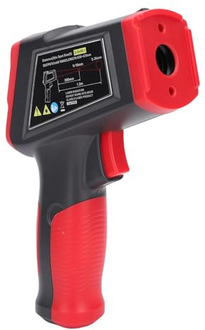 Infrared Thermometer Gun, LCD Backlight and Sound Alarm Non Contacting Digital Temperature Gun for BBQ, Pizza Oven, Refrigerator, Griddle Accessories (KM-IT1400ST-50~1400 Degrees (Dual Laser))