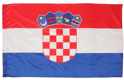 Homoyoyo Kroatien Nationalflagge Umhang Polyester Wetterfest Langlebig Fanartikel Flaggen Cape mit Lebendigen Farben für Outdoor dekoration und Patriotische Anlässe