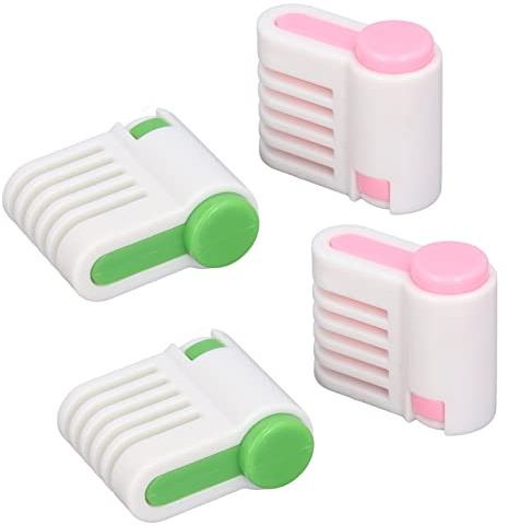equlup 4Pcs Cake Leveler ​Cutter, 5 Layers DIY Cake Slicer Adjustable Bread Layering Auxiliary Divider Reusable Kitchen Fixator Tool for Household Bakery