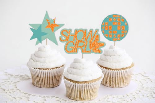 Singer Showgirl Theme Cupcake Toppers Decorations For Music Fan Concert Party, Birthday Party, Bachelorette Decor 18PCS