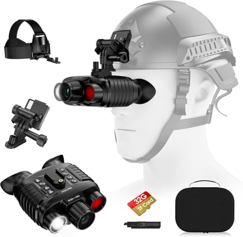 Jumelles de vision nocturne 4 K 36 MP, zoom numérique 8X, vision nocturne infrarouge avec vision nocturne à 7 niveaux, écran HD 3 4500 mAh, rechargeables IP54, étanches IP54, vision nocturne avec