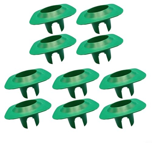 BEAZOOM Protezione per la testa dell'irrigatore del prato, in PVC, per giardino, previene i danni del tosaerba, facile da installare, disco per bloccare l'erba, verde o nero, confezione da 5 o 10 (10