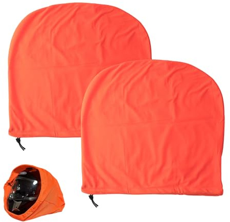 GYYXH 2er Pack Helmtasche 44x42cm Polyester Motorradhelm Tasche Orange | Wasserdicht & kratzfest, mit Kordelzugverschluss, faltbar platzsparend, universal für Skihelm Fahrradhelm Basketball Fußball