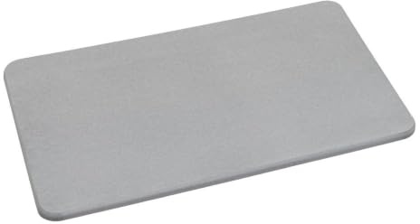 CASASELECCION Alfombra de Baño de Diatomita Gris Oscuro de 60x39 cm. Material Absorbente y Antibacteriano de 0,9 cm de Grosor. Limpieza Fácil con Paño Húmedo. No Apta para Lavadora.