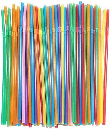 100 pièces de pailles réutilisables et flexibles, 21 x 0,5 cm, pailles colorées en PP, sans BPA, de qualité alimentaire, pour cocktails, café, lait, jus, boissons chaudes et froides