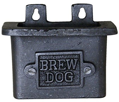 HARDWARE FOR YOU LTD CAST Iron Bottle Opener Wall Mounted Brew Dog Drink Craft Beer Cap Holder