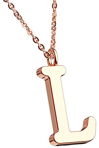 Piersando Damen Kette Halskette Set mit Buchstaben Anhänger