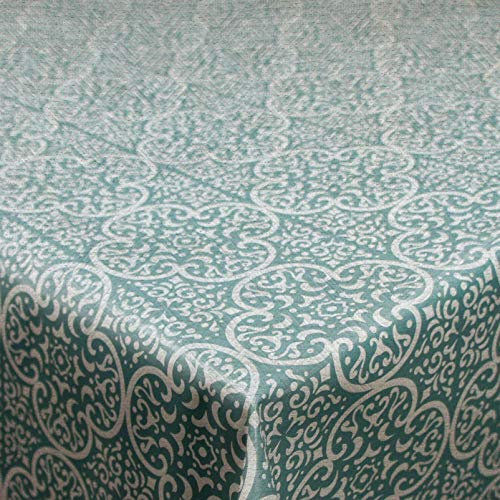 Garden Classic Gartentischdecke Tischdecke Keramik Türkis Breite & Größe wählbar 140 x 240 cm Eckig abwaschbar